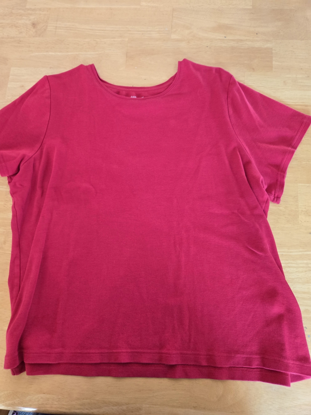 croft & barrow Women's Short Sleeve Crewneck Tee - Bright Pink